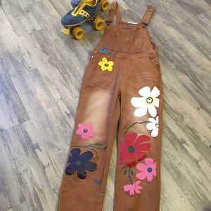 Groovy flower overalls